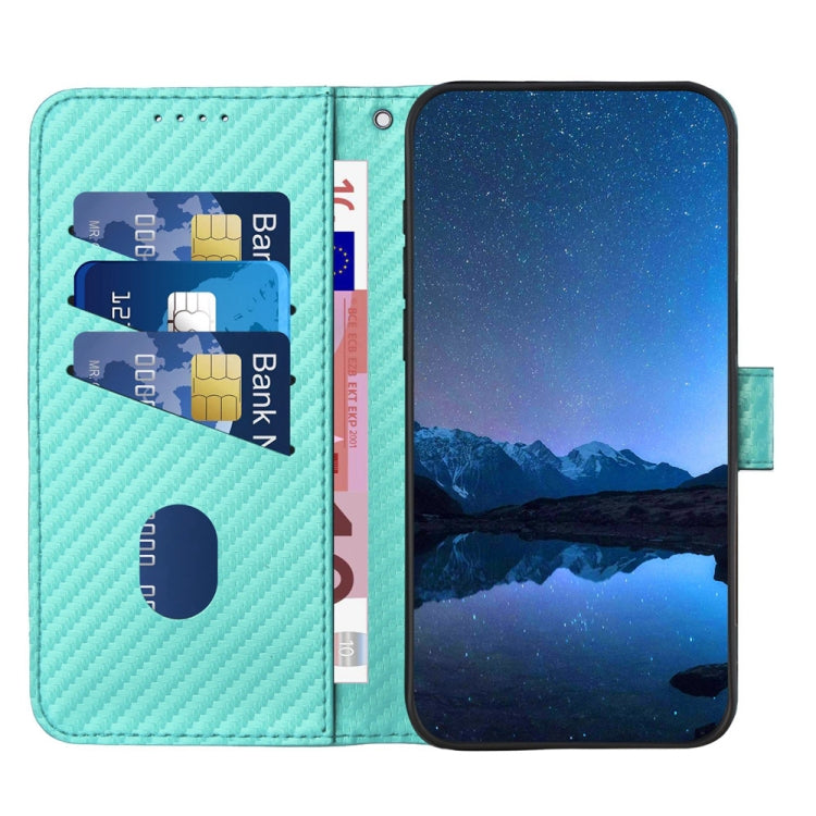 For Xiaomi Redmi K70 / K70 Pro YX0070 Carbon Fiber Buckle Leather Phone Case with Lanyard(Light Blue) - K70 Cases by buy2fix | Online Shopping UK | buy2fix