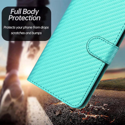 For Xiaomi Redmi K70 / K70 Pro YX0070 Carbon Fiber Buckle Leather Phone Case with Lanyard(Light Blue) - K70 Cases by buy2fix | Online Shopping UK | buy2fix