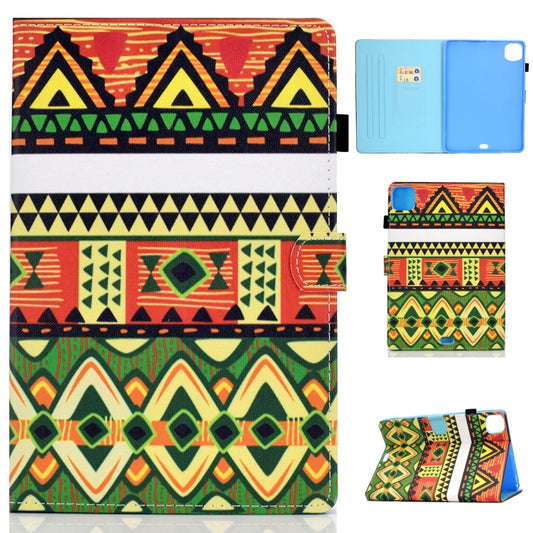 For iPad Pro 11 2024 Painted Stitching Smart Leather Tablet Case(Folk-custom) - iPad Pro 11 2024 Cases by buy2fix | Online Shopping UK | buy2fix