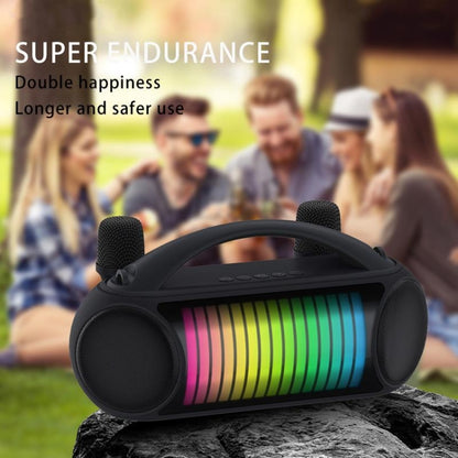 NewRixing NR-222 Portable Outdoor Dual Mic Colorful Wireless Bluetooth Speaker(Green) - Desktop Speaker by NewRixing | Online Shopping UK | buy2fix