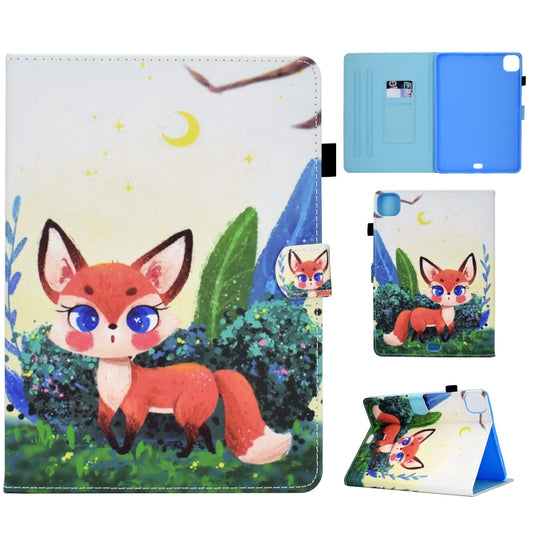 For iPad Pro 11 2024 Colored Drawing Sewing Smart Leather Tablet Case(Little Fox) - iPad Pro 11 2024 Cases by buy2fix | Online Shopping UK | buy2fix