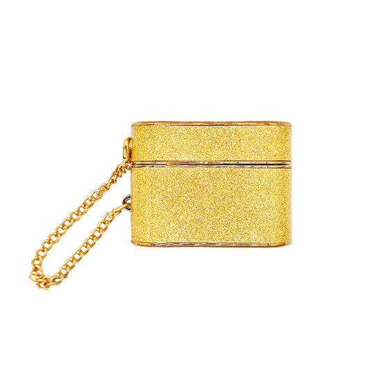 For AirPods Pro Cylindrical Glitter Leather Texture Bluetooth Earphone Protective Case(Gold) - For AirPods Pro by buy2fix | Online Shopping UK | buy2fix