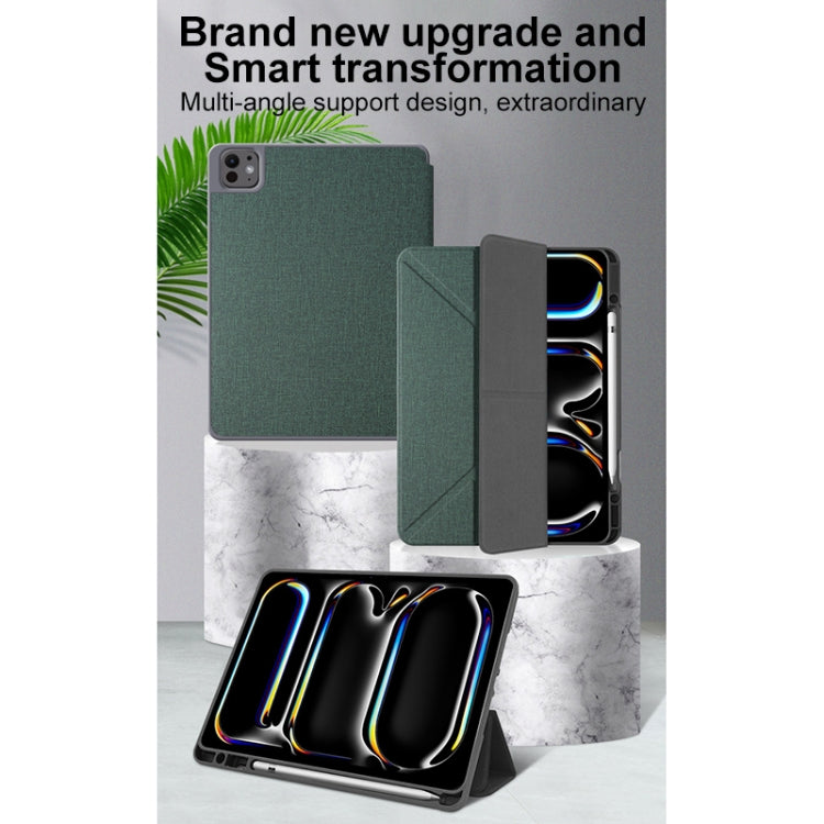 For iPad Air 11 2024 / Air 2022 10.9 Mutural Multi-fold Smart Leather Tablet Case(Green) - iPad Air 11 2024 Cases by Mutural | Online Shopping UK | buy2fix