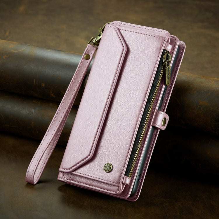 For Google Pixel 8 Pro CaseMe C36 Card Slots Zipper Wallet RFID Anti-theft Leather Phone Case(Pink) - Google Cases by CaseMe | Online Shopping UK | buy2fix