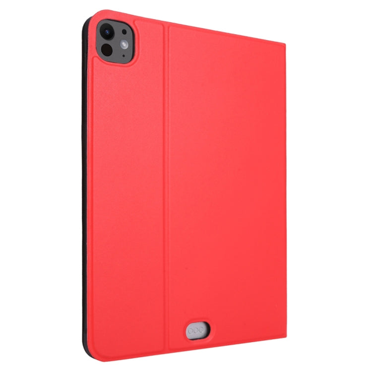 For iPad Pro 13 2024 Stretch Voltage Plain Leather Smart Tablet Case(Red) - iPad Pro 13 2024 Cases by buy2fix | Online Shopping UK | buy2fix