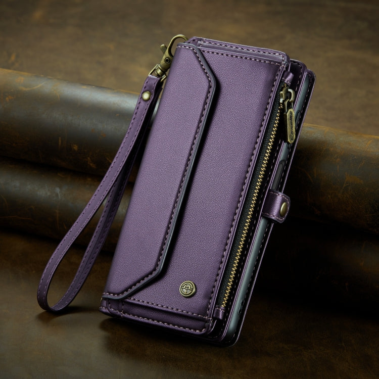 For Samsung Galaxy A53 5G CaseMe C36 Card Slots Zipper Wallet RFID Anti-theft Leather Phone Case(Purple) - Galaxy Phone Cases by CaseMe | Online Shopping UK | buy2fix