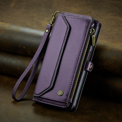 For Samsung Galaxy S20 FE CaseMe C36 Card Slots Zipper Wallet RFID Anti-theft Leather Phone Case(Purple) - Galaxy S20 FE Cases by CaseMe | Online Shopping UK | buy2fix