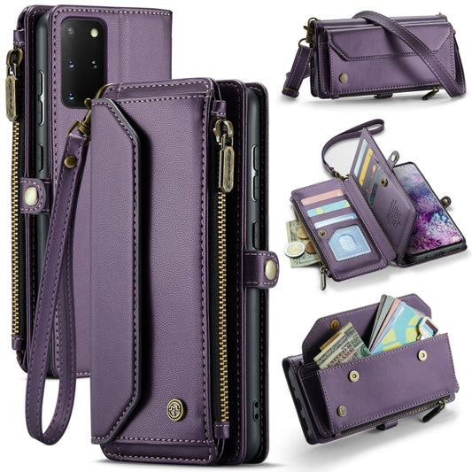 For Samsung Galaxy S20+ CaseMe C36 Card Slots Zipper Wallet RFID Anti-theft Leather Phone Case(Purple) - Galaxy Phone Cases by CaseMe | Online Shopping UK | buy2fix