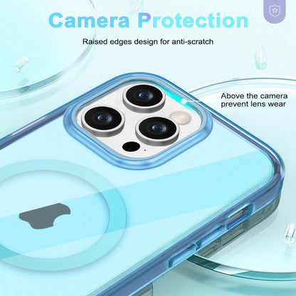 For iPhone 14 Pro Colorful MagSafe Magnetic PC + TPU Phone Case(Blue) - iPhone 14 Pro Cases by buy2fix | Online Shopping UK | buy2fix