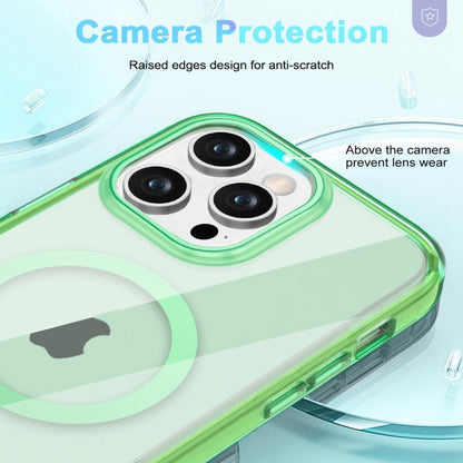 For iPhone 13 Pro Colorful MagSafe Magnetic PC + TPU Phone Case(Green) - iPhone 13 Pro Cases by buy2fix | Online Shopping UK | buy2fix