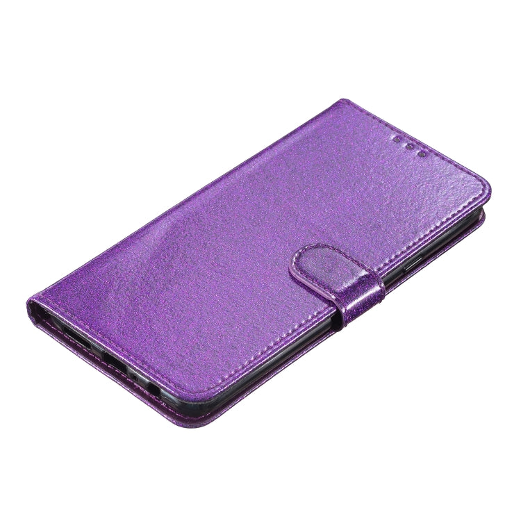 For iPhone 16 Plus Glitter Powder Flip Leather Phone Case(Purple) - iPhone 16 Plus Cases by buy2fix | Online Shopping UK | buy2fix