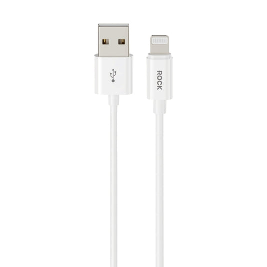 ROCK P8 Prime Series 1m USB Fast Charging Data Cable, Interface:2.4A 8 Pin(White) - Normal Style Cable by ROCK | Online Shopping UK | buy2fix