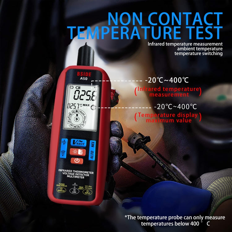 BSIDE A50 Infrared Temperature Test Digital Multimeter - Digital Multimeter by BSIDE | Online Shopping UK | buy2fix