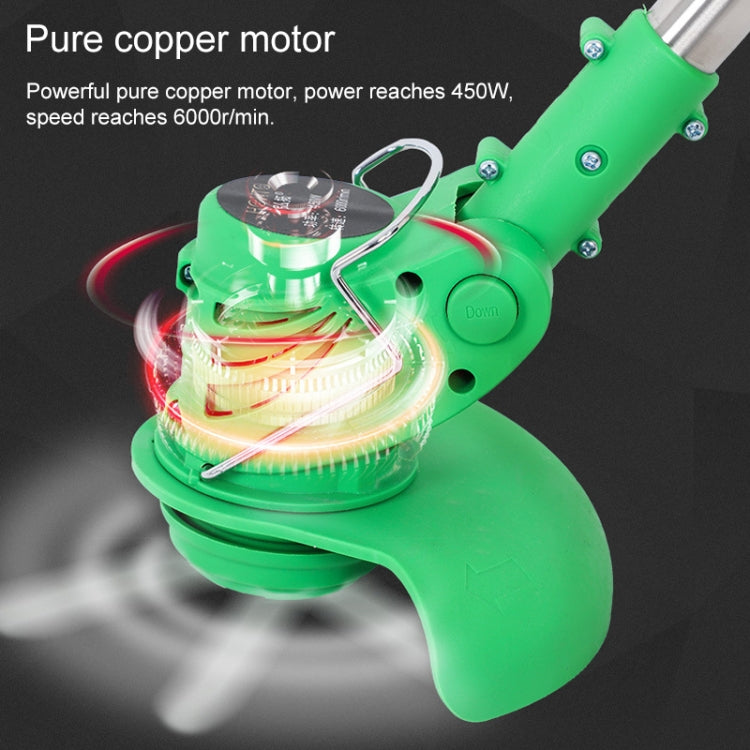 12V 2000mAh Household Portable Rechargeable Electric Lawn Mower Weeder, Plug Type:US Plug(Green) - Lawn Mower, Saws & Accessories by buy2fix | Online Shopping UK | buy2fix