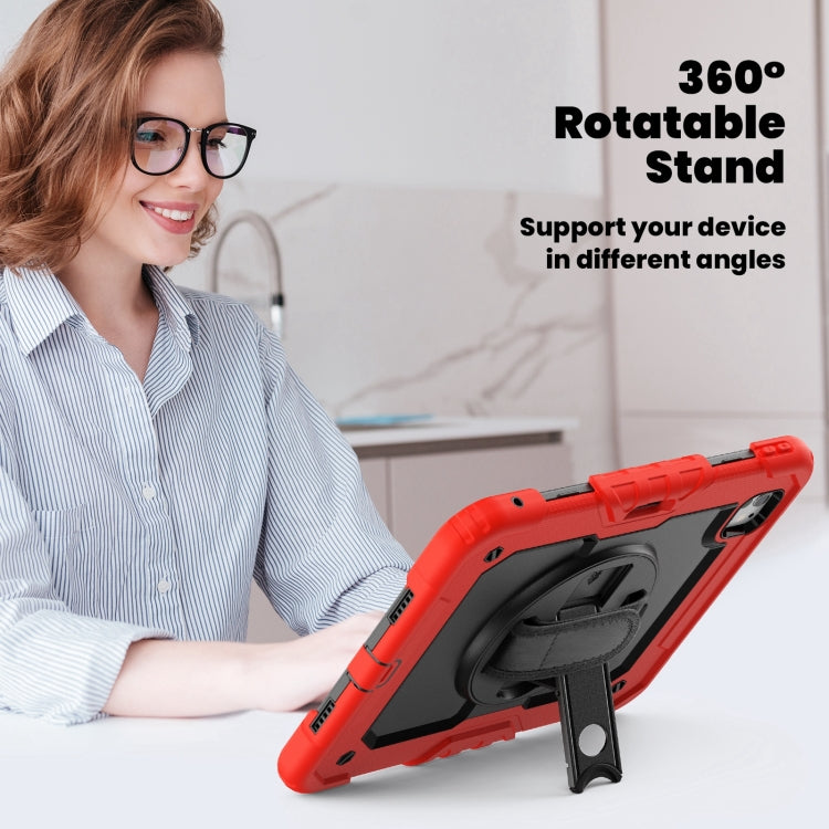 For iPad Pro 11 2024 Silicone Hybrid PC Tablet Case with Shoulder Strap(Red) - iPad Pro 11 2024 Cases by buy2fix | Online Shopping UK | buy2fix