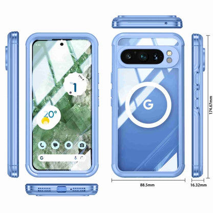 For Google Pixel 9 Pro XL RedPepper Transparent IP65 Life Waterproof Phone Case(Blue) - Google Cases by RedPepper | Online Shopping UK | buy2fix