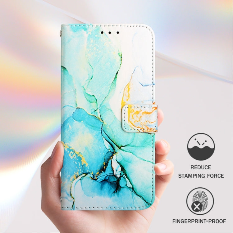 For Blackview A52 PT003 Marble Pattern Flip Leather Phone Case(Green) - More Brand by buy2fix | Online Shopping UK | buy2fix