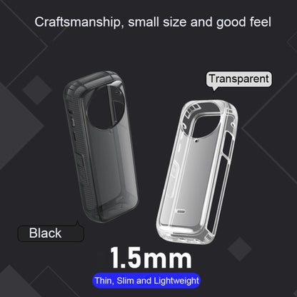 For Insta360 X4 Clear 1.5mm Soft TPU Protective Case With Hand Strap(Transperant) - Case & Bags by buy2fix | Online Shopping UK | buy2fix