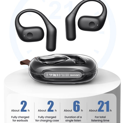 USAMS UG26 OWS Ear-hook Bluetooth 5.3 Earphone(Black) - TWS Earphone by USAMS | Online Shopping UK | buy2fix