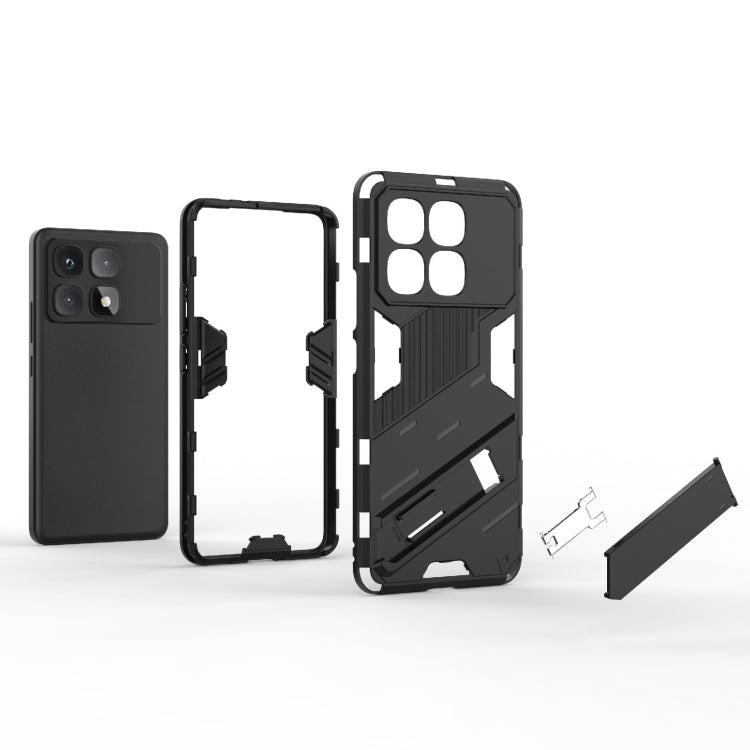 For Redmi K70 Ultra Global Punk Armor 2 in 1 PC + TPU Phone Case with Holder(Grey) - Xiaomi Cases by buy2fix | Online Shopping UK | buy2fix