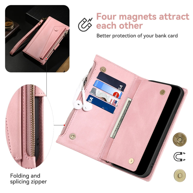 For Samsung Galaxy S24 FE 5G ESEBLE Retro Frosted RFID Flip Leather Phone Case(Rose Gold) - Galaxy S24 FE 5G Cases by ESEBLE | Online Shopping UK | buy2fix