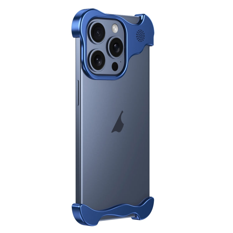 For iPhone 12 Pro Max Aromatherapy Alloy Frameless Phone Case(Blue) - iPhone 12 Pro Max Cases by buy2fix | Online Shopping UK | buy2fix