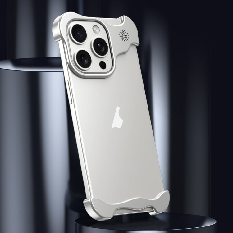 For iPhone 13 Aromatherapy Alloy Frameless Phone Case(Silver) - iPhone 13 Cases by buy2fix | Online Shopping UK | buy2fix