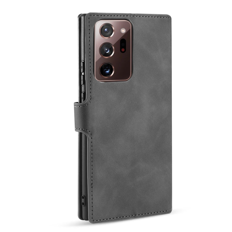 For Samsung Galaxy Note20 Ultra DG.MING Retro Oil Side Horizontal Flip Case with Holder & Card Slots & Wallet(Gray) - Galaxy Note20 Ultra Cases by DG.MING | Online Shopping UK | buy2fix