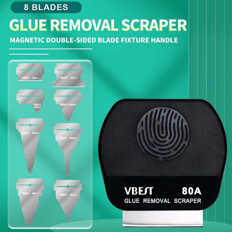 BEST VBST-80A 8 in 1 Stainless Steel Multipurpose Magnetic Double-sided Glue Removal Scraper Set - Dust Remove Tool by BEST | Online Shopping UK | buy2fix