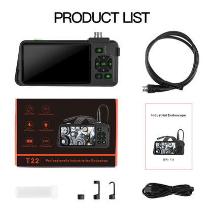 T22 4.5 inch IPS Color Screen 5.5mm Dual Camera Hard Cable Industrial Endoscope, Length:2m(Black Orange) -  by buy2fix | Online Shopping UK | buy2fix