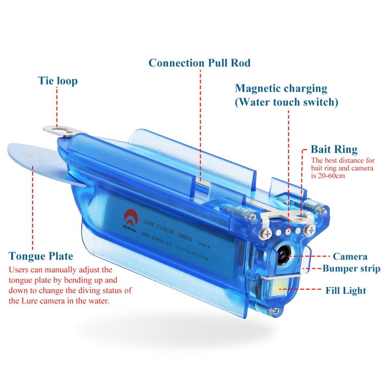 Lure 1080P Wireless Underwater Fishing Video Camera with Loop Recording / APP Remote Control(Blue) - Waterproof Camera by buy2fix | Online Shopping UK | buy2fix