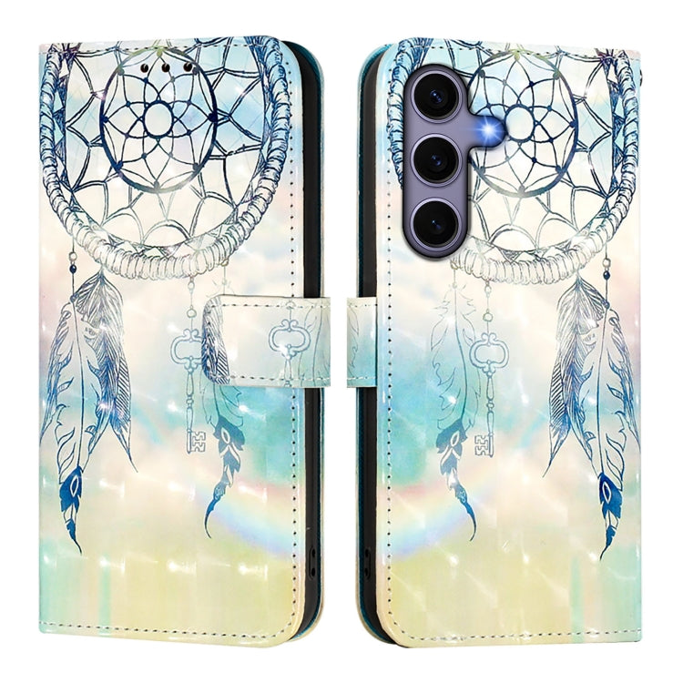 For Samsung Galaxy S25 5G 3D Painting Horizontal Flip Leather Phone Case(Dream Wind Chimes) - Galaxy S25 5G Cases by buy2fix | Online Shopping UK | buy2fix