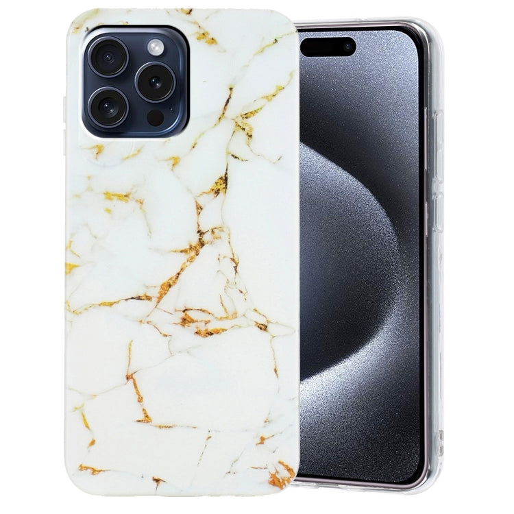 For iPhone 16 Pro Max IMD Marble TPU Phone Case(White) - iPhone 16 Pro Max Cases by buy2fix | Online Shopping UK | buy2fix