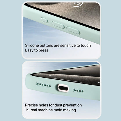 For iPhone 16 Pro Max Liquid Silicone MagSafe Full Coverage Phone Case with Lens Film(Grey) - iPhone 16 Pro Max Cases by buy2fix | Online Shopping UK | buy2fix