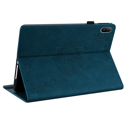 For Huawei MatePad SE 11 2024 Butterfly Flower Embossed Leather Tablet Case(Blue) - Huawei by buy2fix | Online Shopping UK | buy2fix