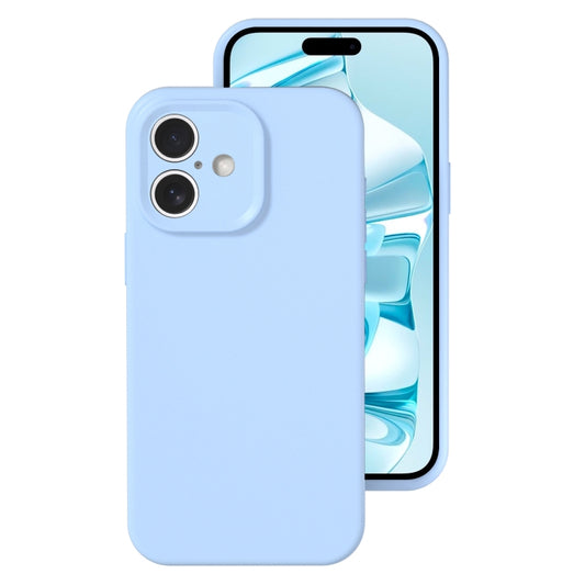 For iPhone 16 Plus Precise Hole Liquid Silicone Jelly Color Full Coverage Phone Case(Sky Blue) - iPhone 16 Plus Cases by buy2fix | Online Shopping UK | buy2fix