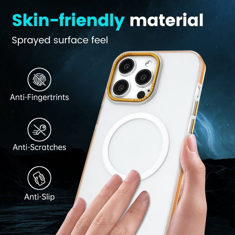 For iPhone 13 Color Edge Skin Feel Frosted MagSafe Magnetic Phone Case(White) - iPhone 13 Cases by buy2fix | Online Shopping UK | buy2fix