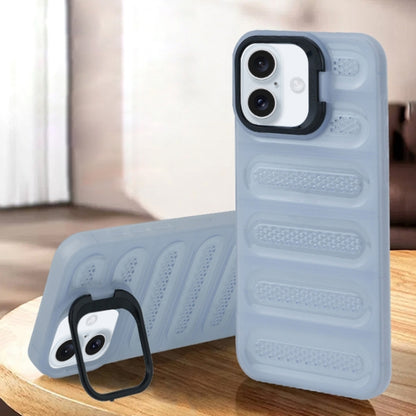 For iPhone 16 Invisible Holder Cooling Phone Case(Transparent) - iPhone 16 Cases by buy2fix | Online Shopping UK | buy2fix