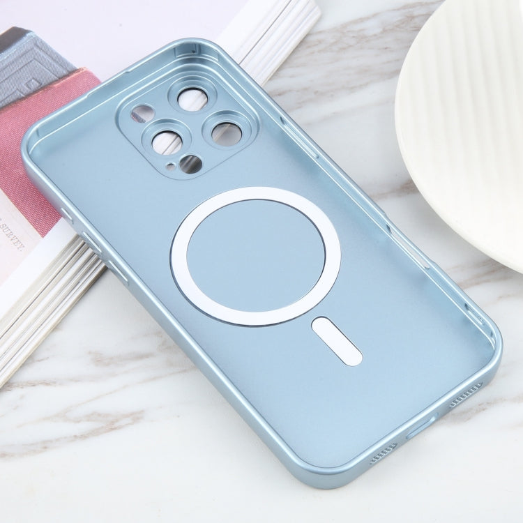 For iPhone 16 Pro Liquid TPU Silicone Solid Color MagSafe Phone Case(Blue) - iPhone 16 Pro Cases by buy2fix | Online Shopping UK | buy2fix