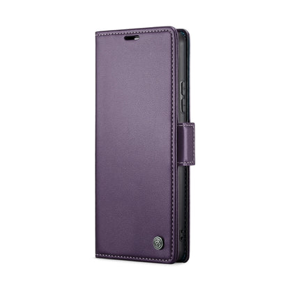 For Redmi 13 CaseMe 023 Butterfly Buckle Litchi Texture RFID Anti-theft Leather Phone Case(Pearly Purple) - Redmi 13 Cases by CaseMe | Online Shopping UK | buy2fix