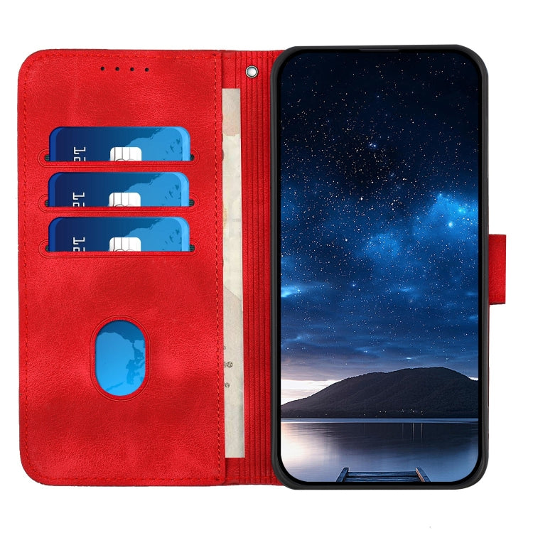 For Sony Xperia 1 VI 2024 YX0080 Grid Butterfly Embossed Pattern Flip Leather Phone Case with Lanyard(Red) - Sony Cases by buy2fix | Online Shopping UK | buy2fix