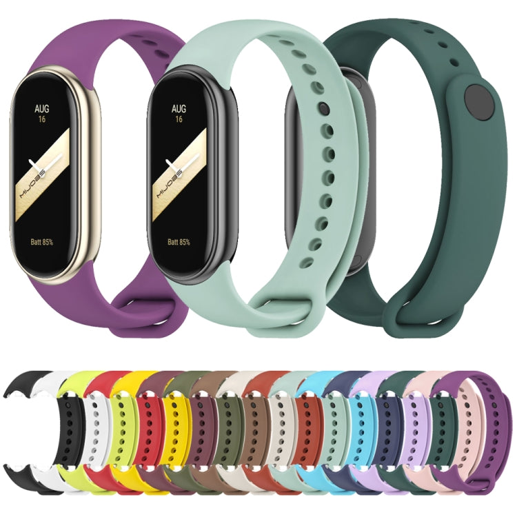 For Xiaomi Smart Band 9 / 8 MIJOBS Metal Buckle Solid Color Silicone Watch Band(Aqua) - Watch Bands by MIJOBS | Online Shopping UK | buy2fix