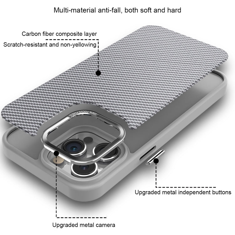 For iPhone 11 Pro Carbon Fiber Texture MagSafe Magnetic Shockproof Phone Case(Blue) - iPhone 11 Pro Cases by buy2fix | Online Shopping UK | buy2fix