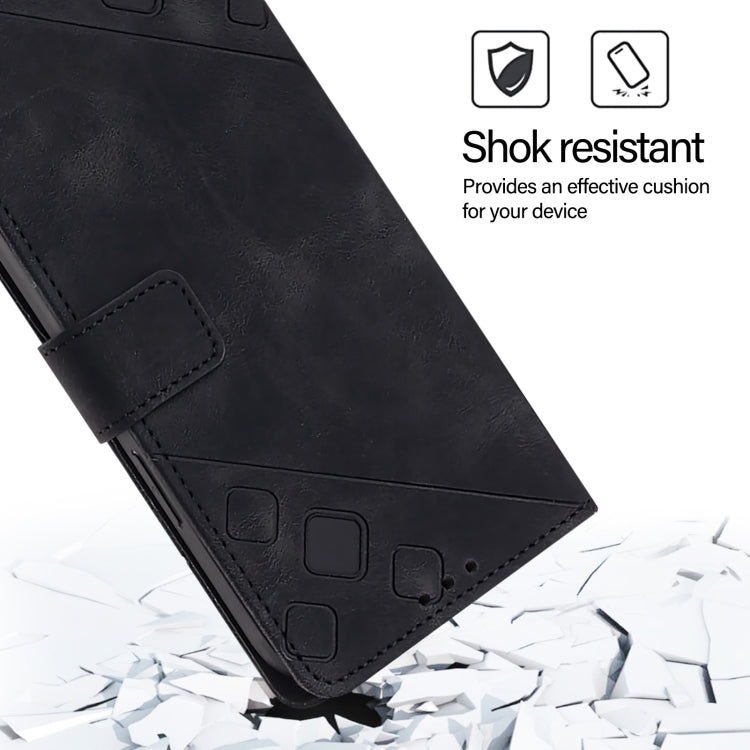 For Redmi K70 Ultra 5G Global Skin-feel Embossed Leather Phone Case(Black) - Xiaomi Cases by buy2fix | Online Shopping UK | buy2fix