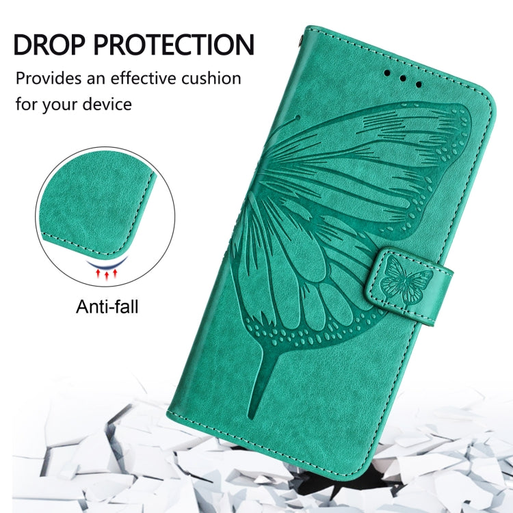 For Redmi K70 Ultra 5G Global Embossed Butterfly Leather Phone Case(Green) - Xiaomi Cases by buy2fix | Online Shopping UK | buy2fix