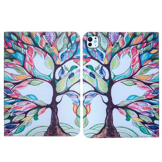 For iPad Pro 11 2024 Colored Drawing Leather Tablet Case(Life Tree) - iPad Pro 11 2024 Cases by buy2fix | Online Shopping UK | buy2fix