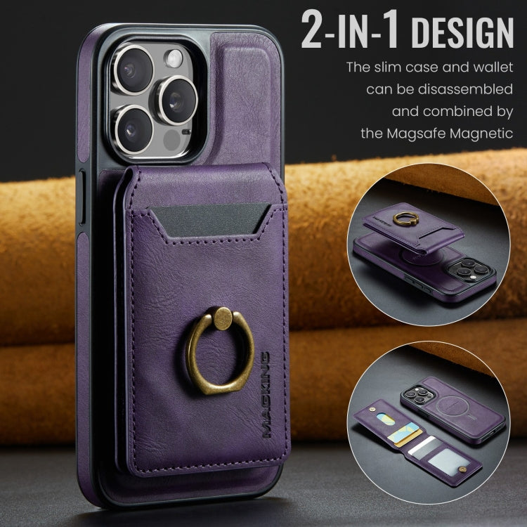 For iPhone 12 Pro Max DG.MING K1 MagSafe Detachable Wallet RFID Back Cover Phone Case(Purple) - iPhone 12 Pro Max Cases by DG.MING | Online Shopping UK | buy2fix