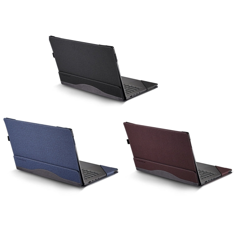 For MicroSoft Surface Laptop 13.5 inch Leather Laptop Shockproof Protective Case with Stand(Wine Red) - 13.3 inch by buy2fix | Online Shopping UK | buy2fix