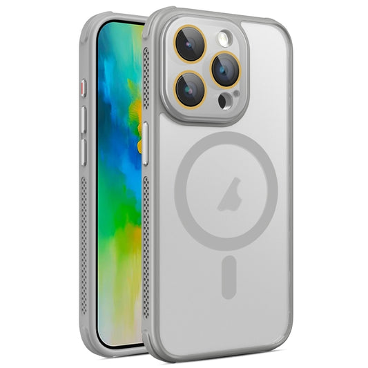 For iPhone 16 Pro Side Cooling Skin Feel Frosted MagSafe Magnetic Phone Case(Grey) - iPhone 16 Pro Cases by buy2fix | Online Shopping UK | buy2fix