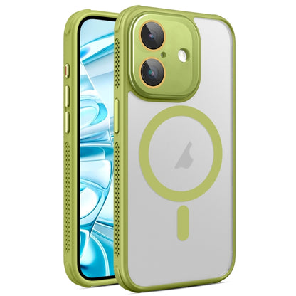 For iPhone 16 Side Cooling Skin Feel Frosted MagSafe Magnetic Phone Case(Green) - iPhone 16 Cases by buy2fix | Online Shopping UK | buy2fix